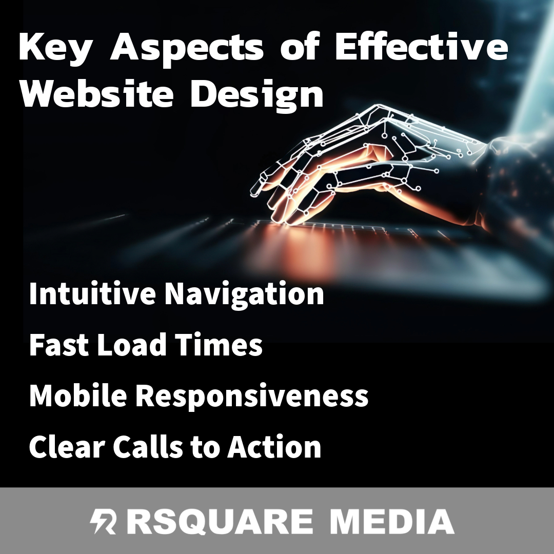 Intuitive navigation in Rsquare Media website design.