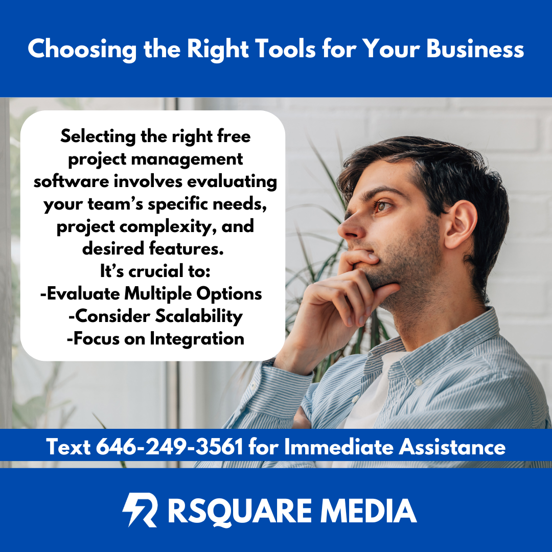 Project Management software Rsquare Media