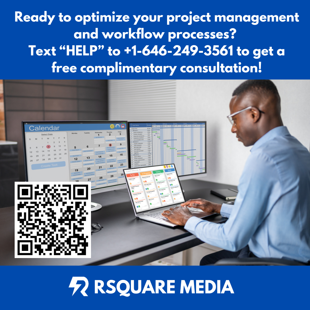 Free project management software Rsquare Media